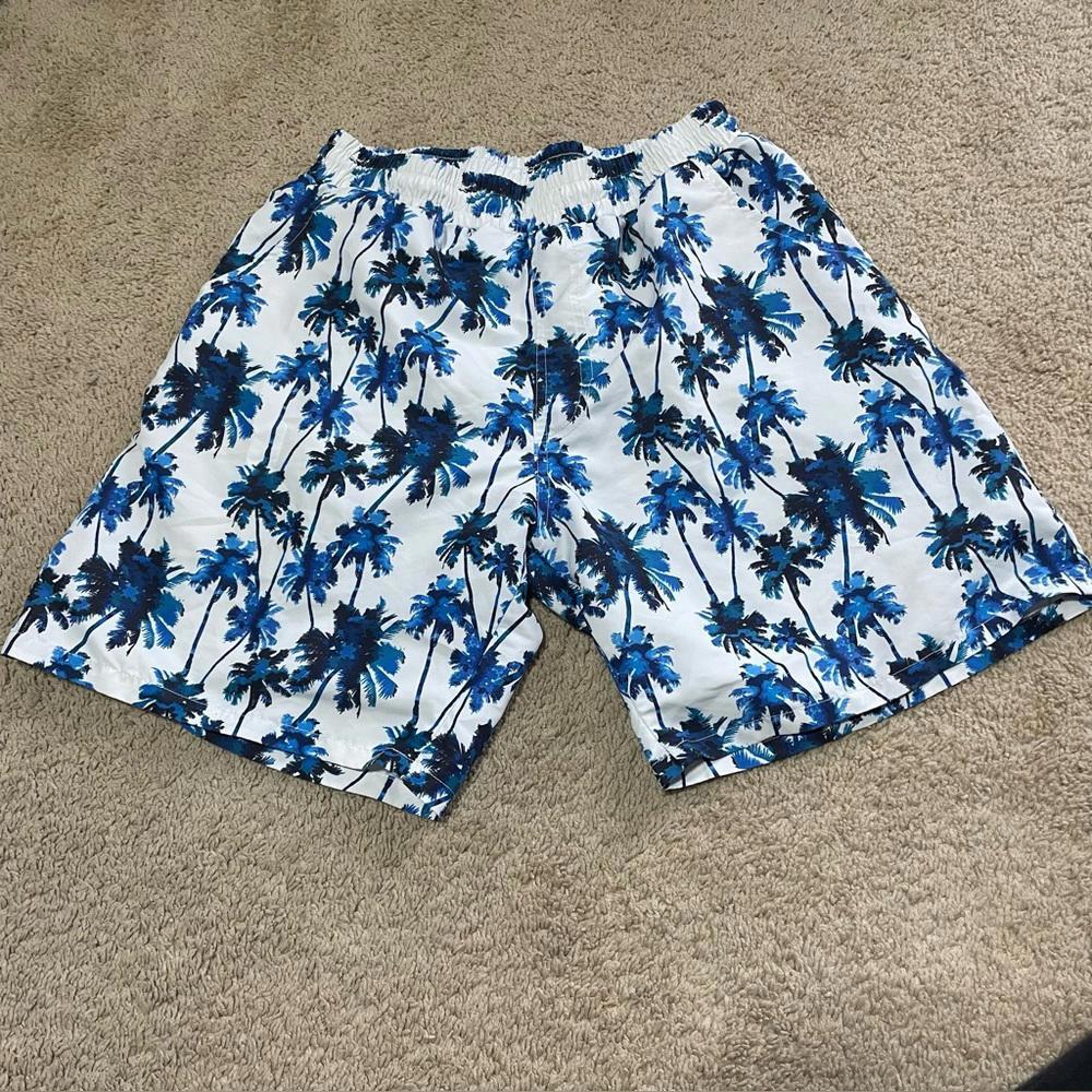 Blue Palm Tree Men's Swim Shorts